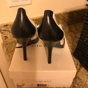 Black and white heels.